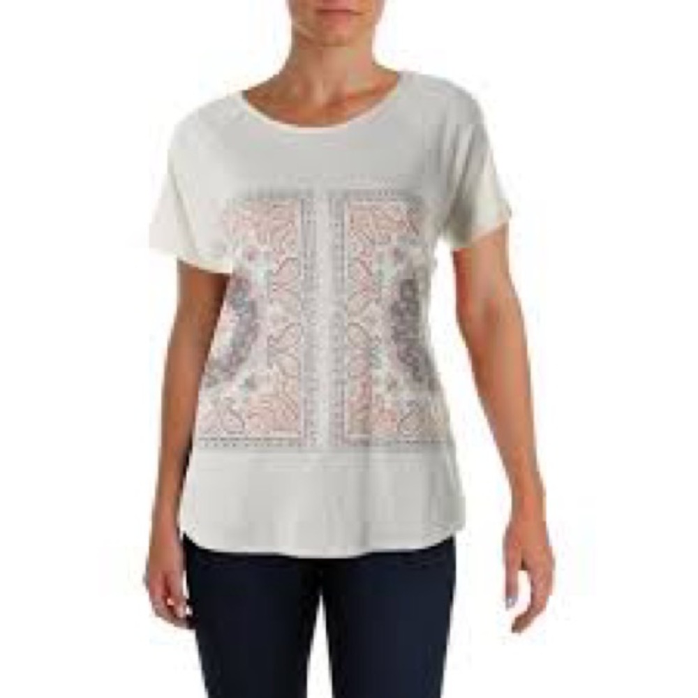 Lucky Brand Bohemian Short Sleeve Too size Large